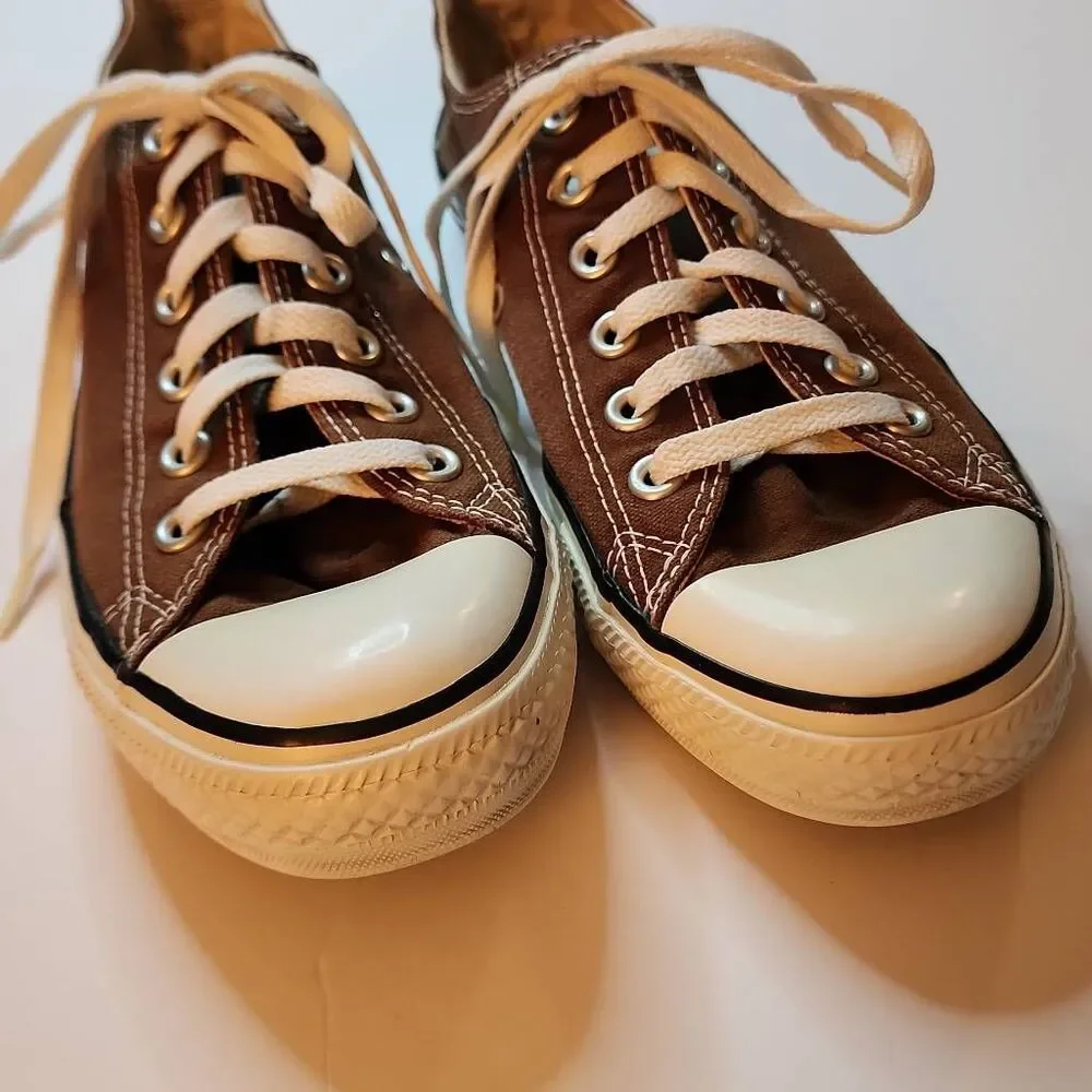 Converse Chuck Taylor All Star Low Top Brown Size Mens 6 Women's 8 Vintage
